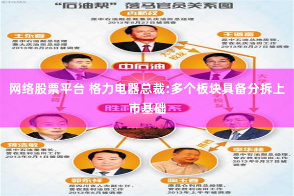 网络股票平台 格力电器总裁:多个板块具备分拆上市基础