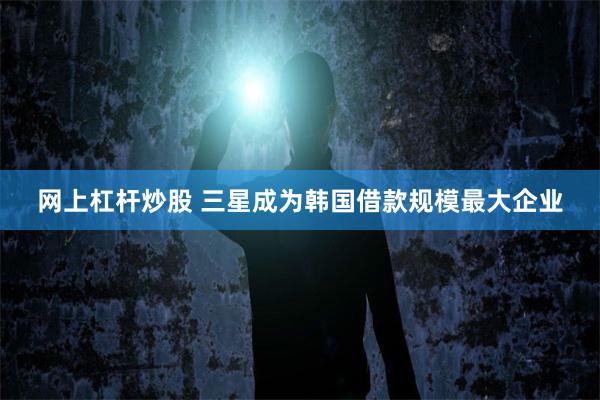 网上杠杆炒股 三星成为韩国借款规模最大企业