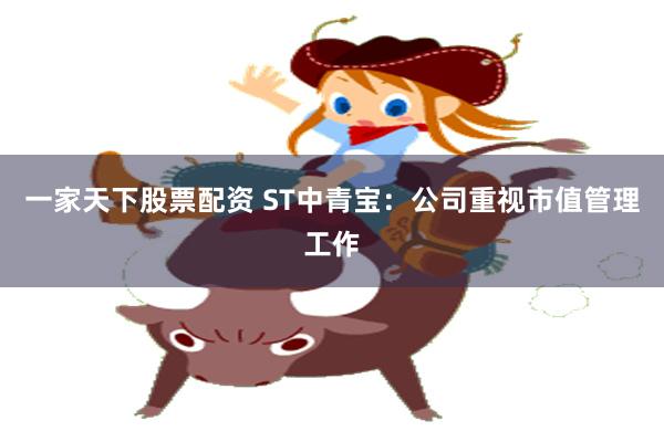 一家天下股票配资 ST中青宝：公司重视市值管理工作