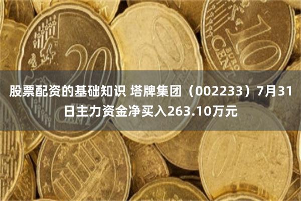 股票配资的基础知识 塔牌集团（002233）7月31日主力资金净买入263.10万元