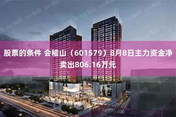 股票的条件 会稽山（601579）8月8日主力资金净卖出806.16万元